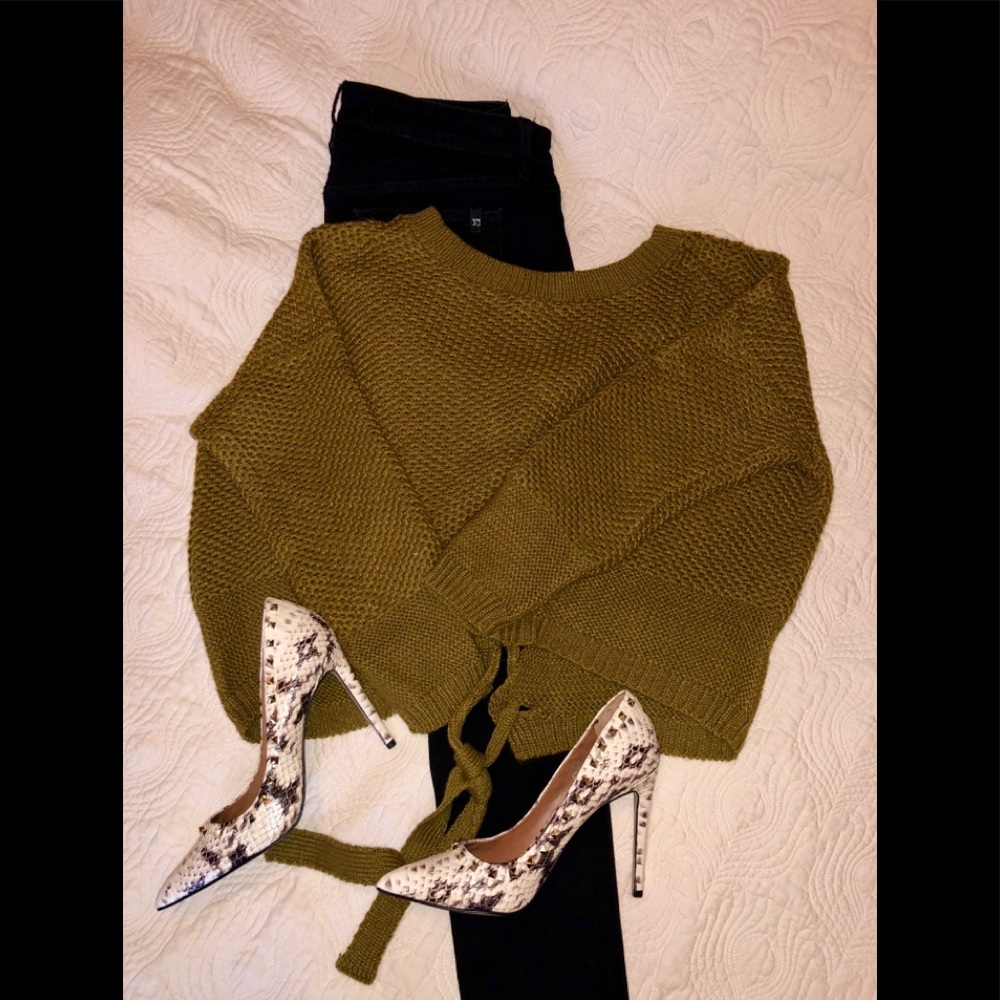 Express Olive Green Sweater